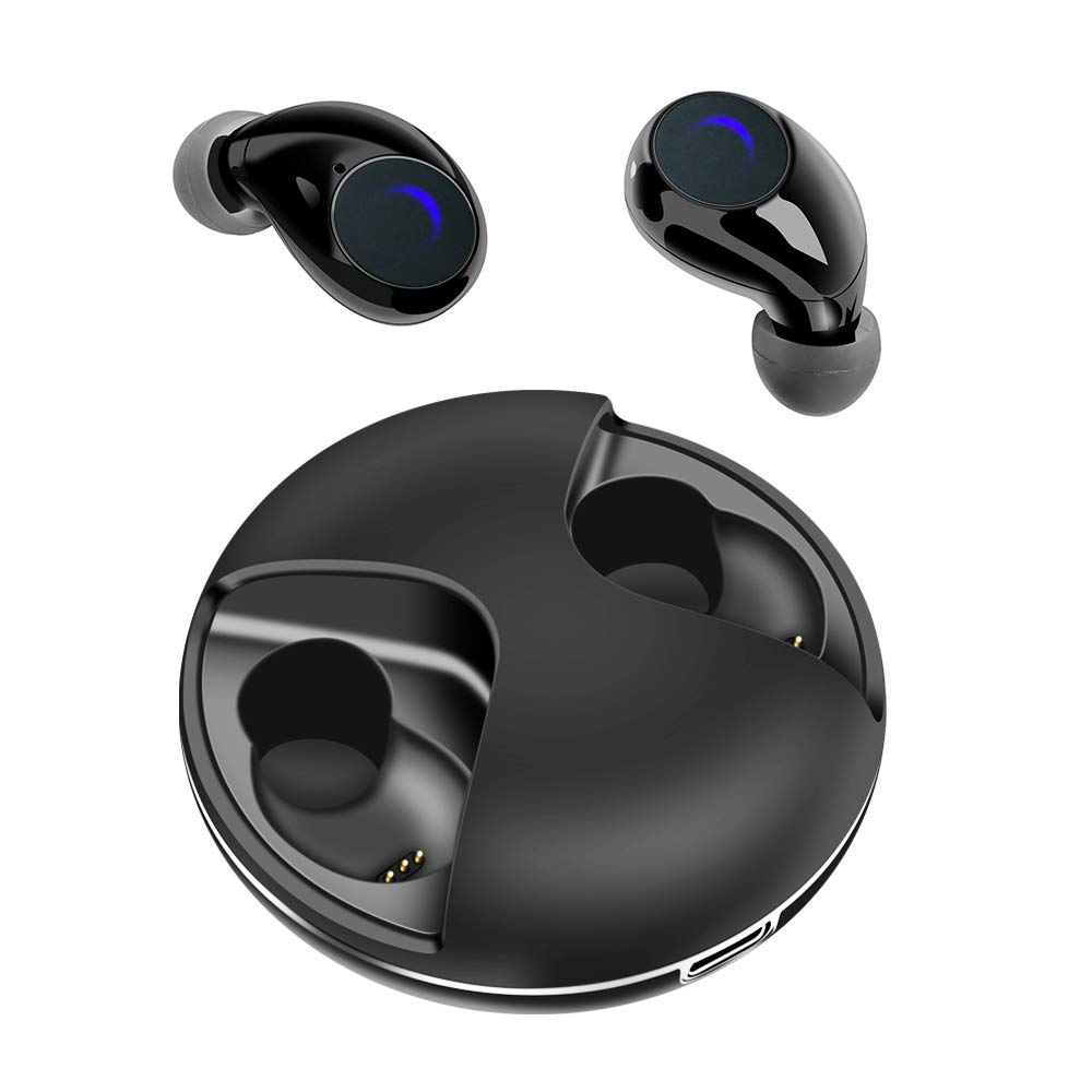 Rose Gold Wireless Earbuds Bluetooth 5.0, Noise Cancelling True