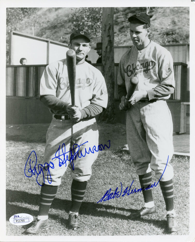 Babe Herman & Riggs Stephenson Dual Signed  8X10 Photo Poster painting Auto Autographed 1