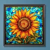 Diamond Painting-DIY Full Round Drill Stained Glass Sunflower