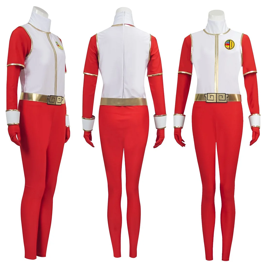 Power Rangers Gosei Sentai Dairanger Red Ranger Cosplay Costume