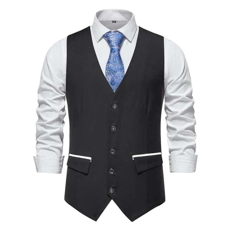Men's Business Suit Vest Slim Fit Skinny Wedding Waistcoat