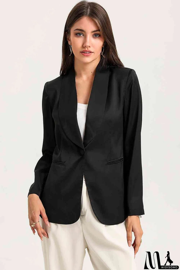 Long Sleeve Shawl Collar Blazer