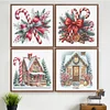 12pcs Christmas Candy-11CT Stamped Cross Stitch Set 12.5*12.5cm/4.92*4.92in tapestrymarket