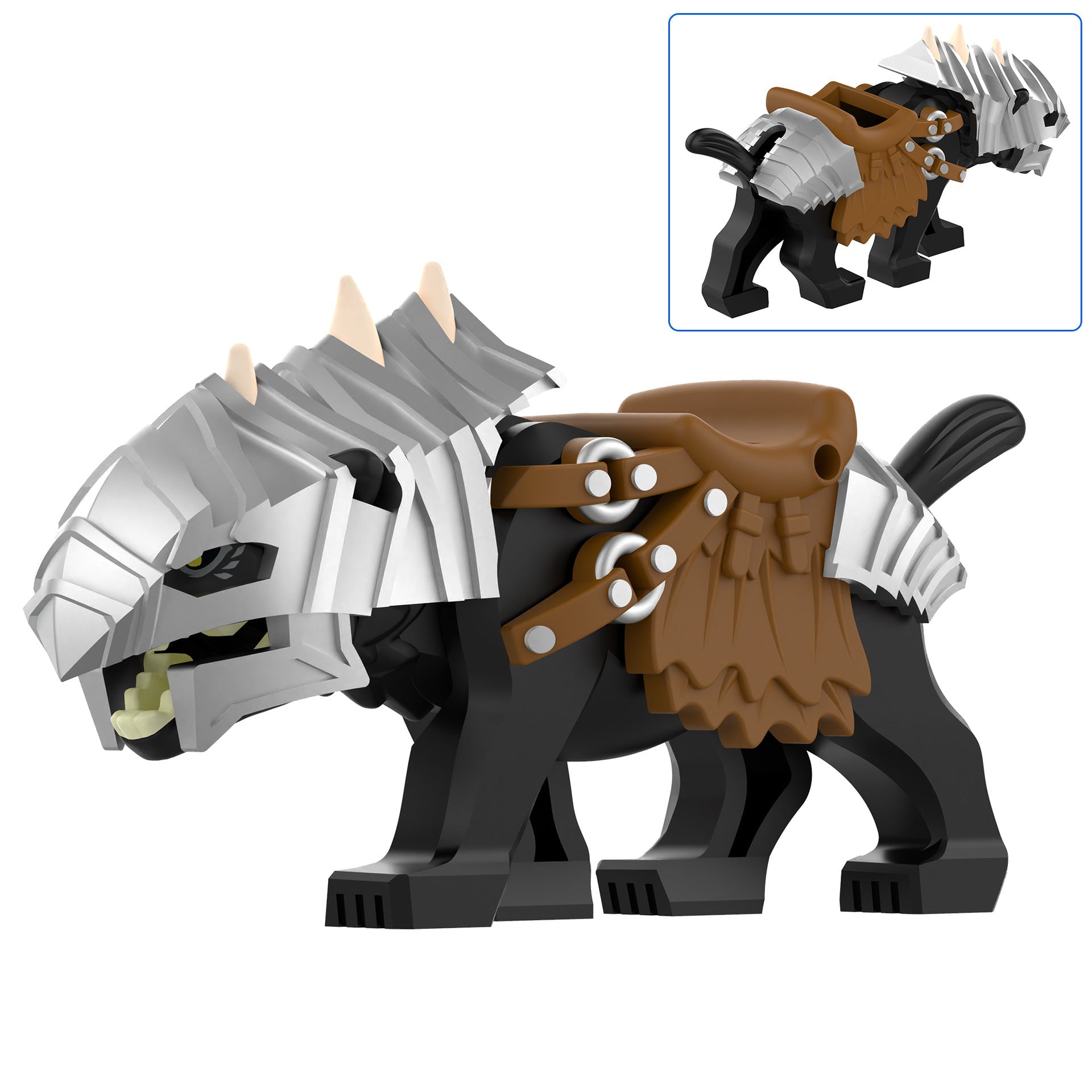 Black Wargs Armored Custom Lord of the Rings Minifigure Minifigure Bricks monstertoys
