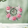 DIY Flowers 5D Hanging Clock Art Craft for Living Room Decoration