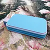 Organisateur de plateau de peinture au diamant, plateau d&rsquo;art en diamant pour l&rsquo;artisanat de bricolage (bleu, rose)