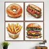 12pcs Gourmet Food-11CT Stamped Cross Stitch Set 12.5*12.5cm/4.92*4.92in tapestrymarket