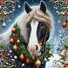 Multistyle Cheval De No&euml;l - Peinture Diamant Ronde - 40 X 40 CM