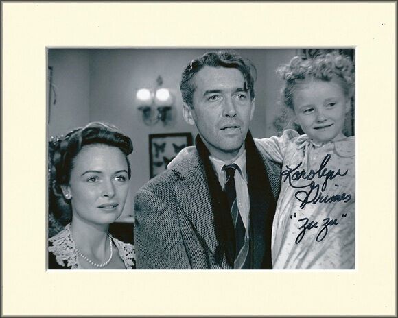 KAROLYN GRIMES ITS A WONDERFUL LIFE XMAS PP 8x10 MOUNTED SIGNED AUTOGRAPH Photo Poster painting