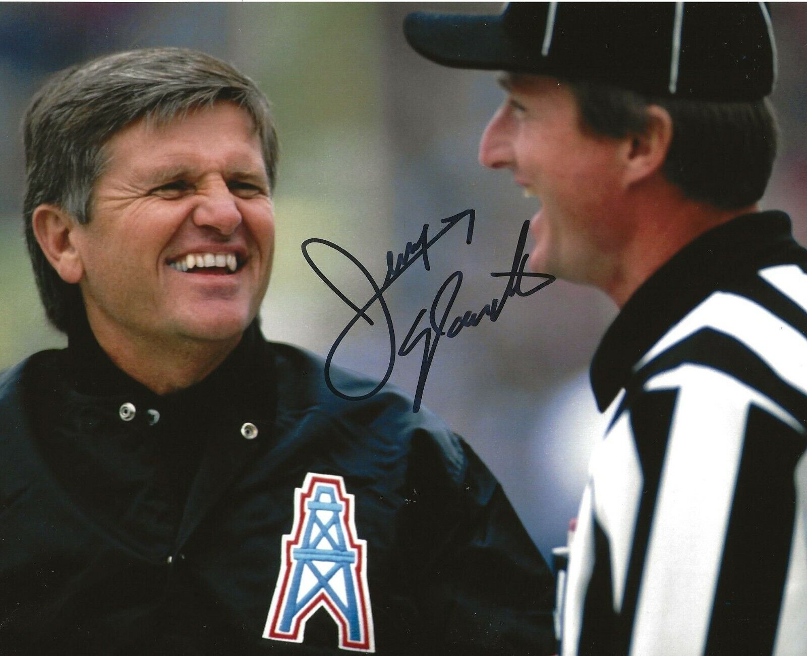 Jerry Glanville signed Houston Oilers 8x10 Photo Poster painting autographed