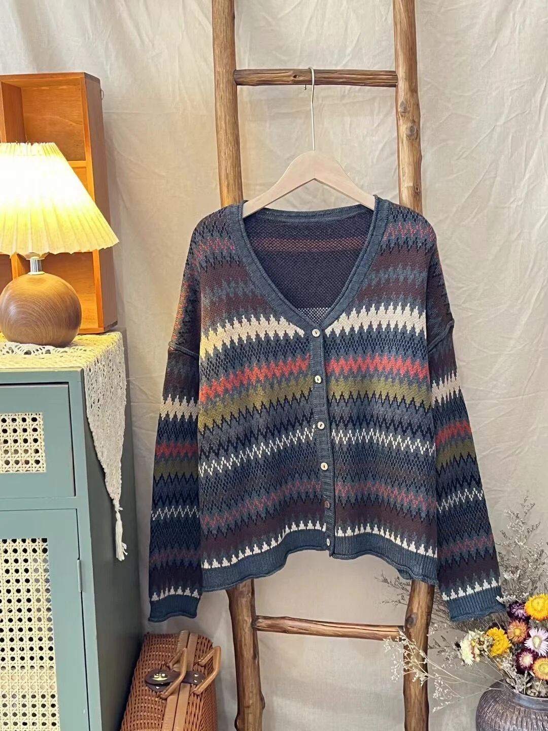 Chicfifth Sweater Women Winter Long Sleeve High Quality Autumn Vintage Top Knitted Cardigan