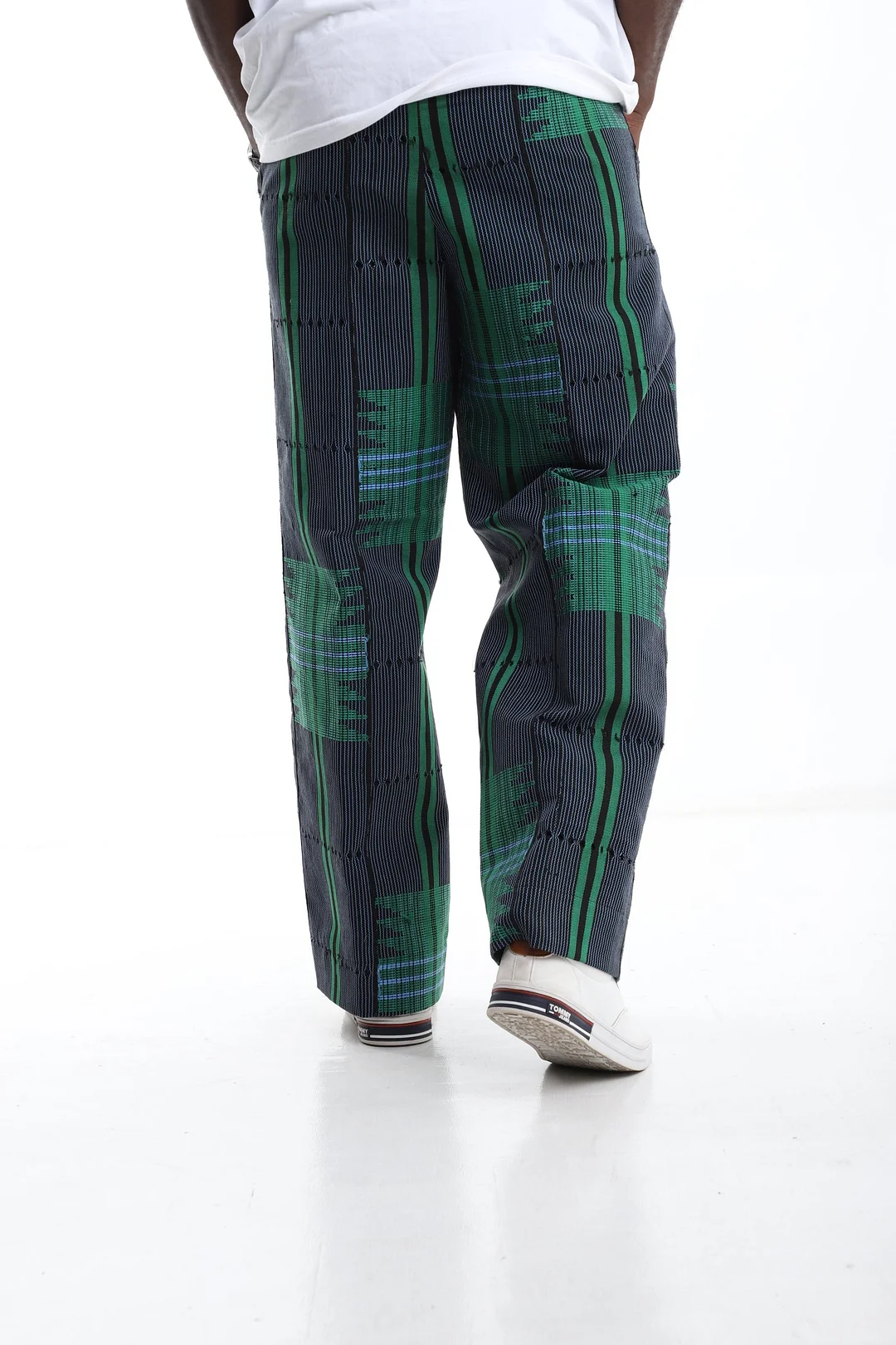 Verde Grid Aso-Oke Trouse-INSPIREUSE