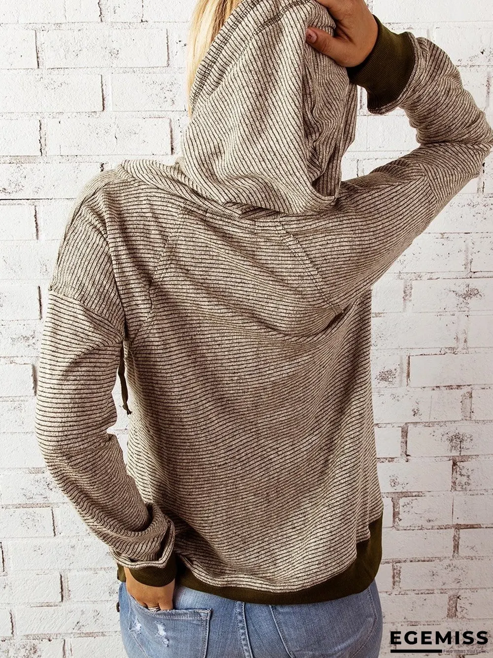 Hoodie Long Sleeve Knitted Shirts & Tops | EGEMISS