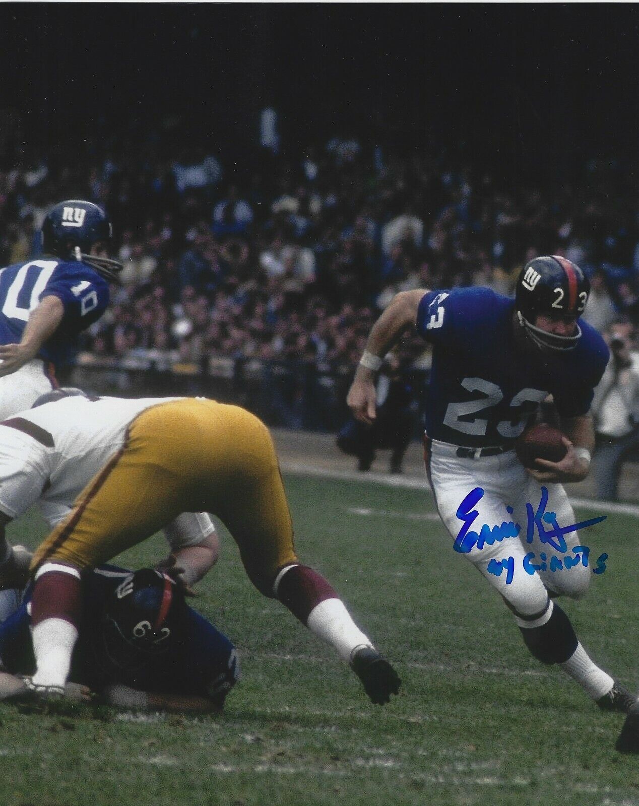 Autographed ERNIE KOY New York Giants 8x10 Photo Poster painting w/COA