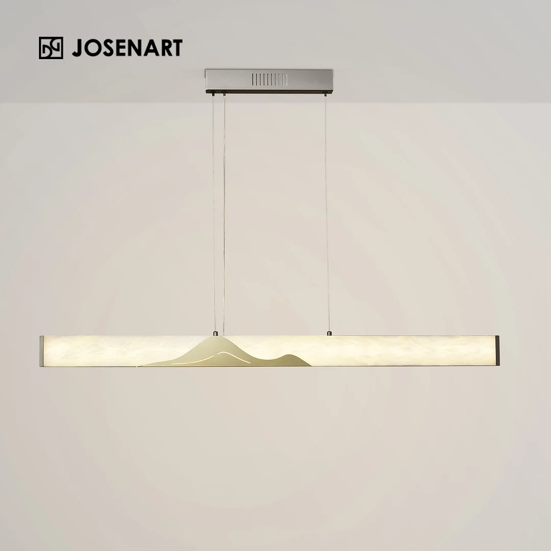 Cylindrical long marble Chandelier JOSENART Josenart
