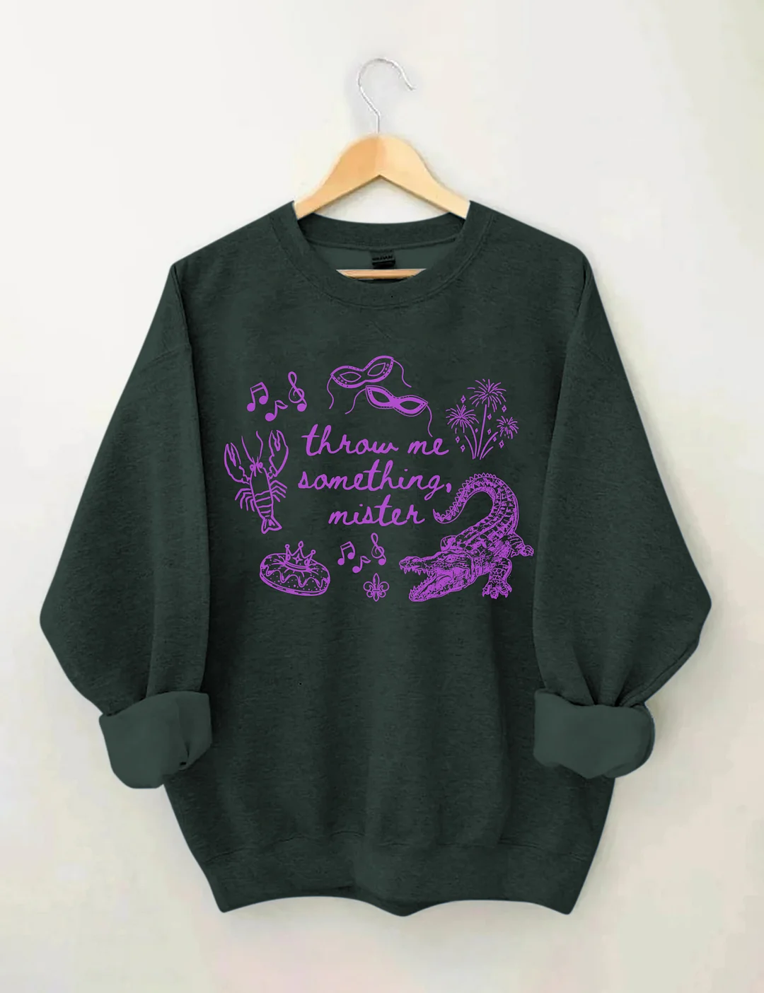 Throw me Mardi Gras Sweatshirt