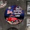 One Nation Under God - Round Metal Tin Signs(12*12Inch)