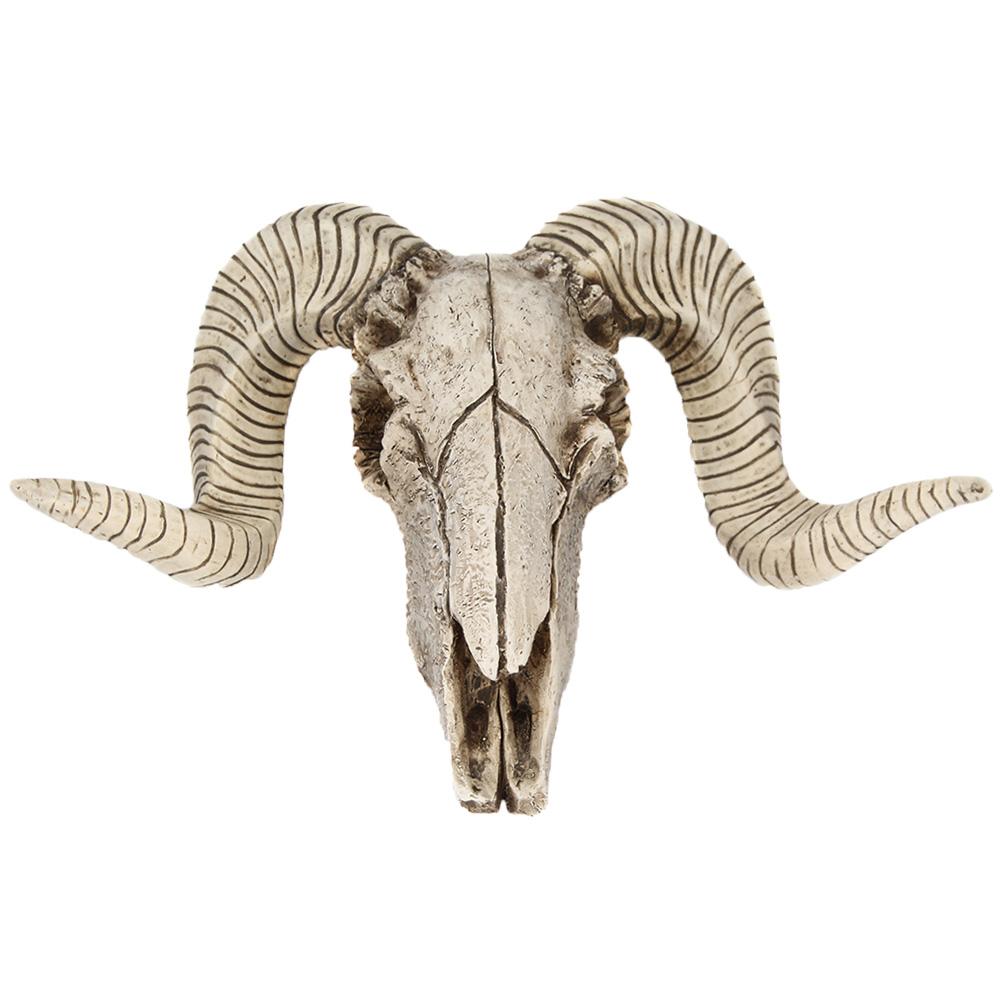 

Horns Skull Ornament Resin Retro Wall Hanging Crafts Home Office Decor Gift, 501 Original