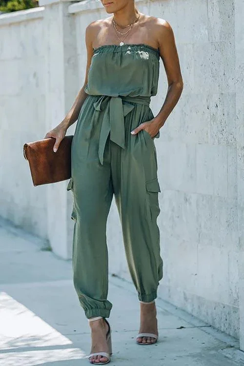 Strapless Multi-Pocket Jumpsuit