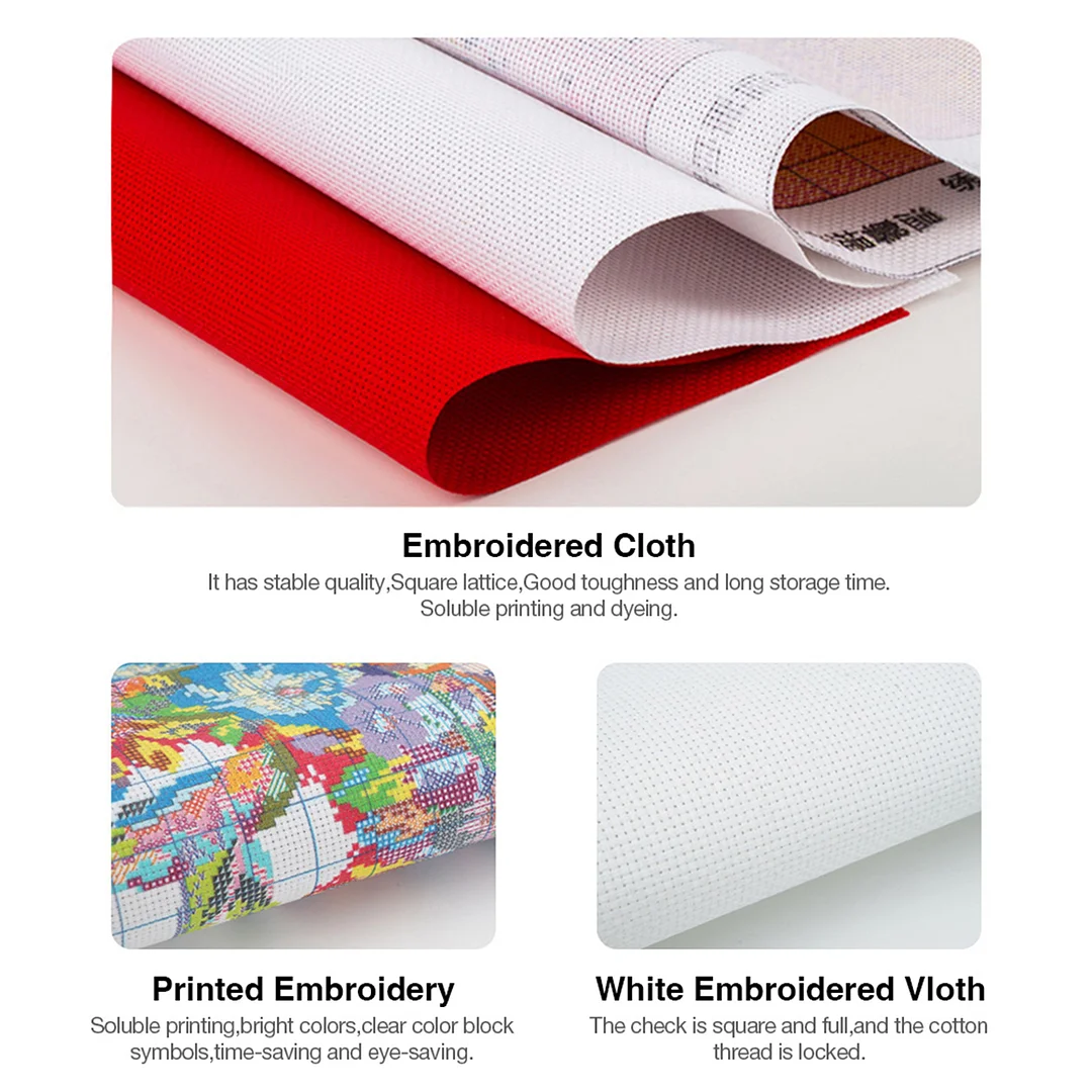 Christmas 12 Elements Partial 11CT DIY Stamped Cross Stitch Kits Gift 36x52cm