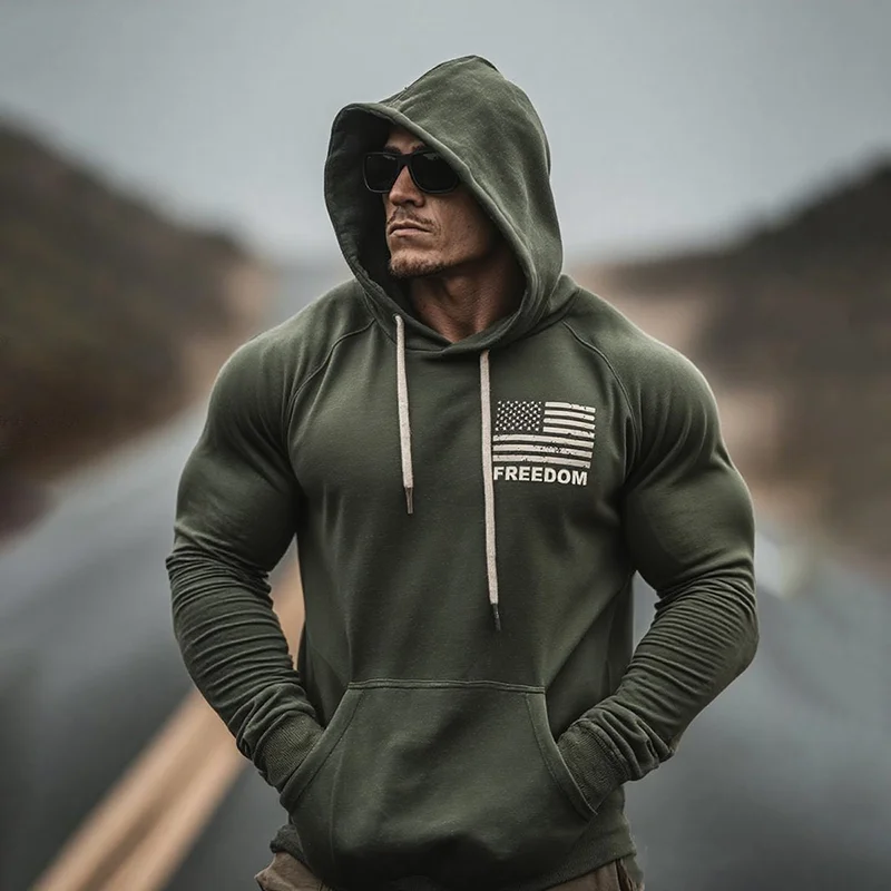 Men's Sports Casual Regional Symbol Hooded Sweatshirt-inspireuse