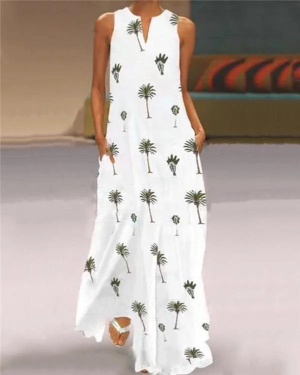 Vintage Summer Coco Sleeveless Maxi Dresses