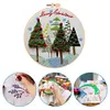 【Limited Stock Sale】Christmas Trees-DIY Embroidery Kit with Pattern Cotton Threads Needles Hoop 30*30cm/11.8*11.8in tapestrymarket