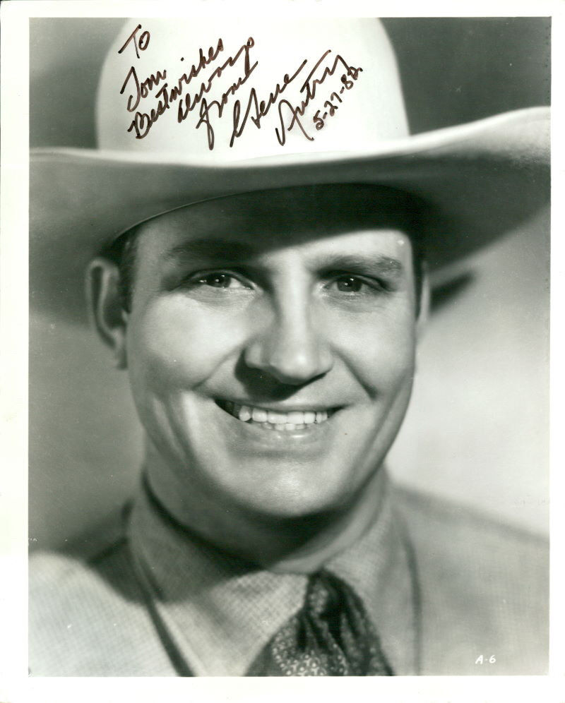 Gene Autry (Vintage, Inscribed) signed Photo Poster painting COA