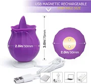 Rose Toy Tongue With Fingerprint Vibrator-Light Purple – Kocwholesale