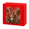 DIY Diamond Art Christmas Gift Box Red Hardboard Holiday Craft Decor Kit