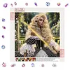 Rococo Garden Lady Special Shaped DIY Partial Drill Diamond Painting Kit for Adults Beginners Home Decor Diamonds Paintings Gem Art 30x30cm