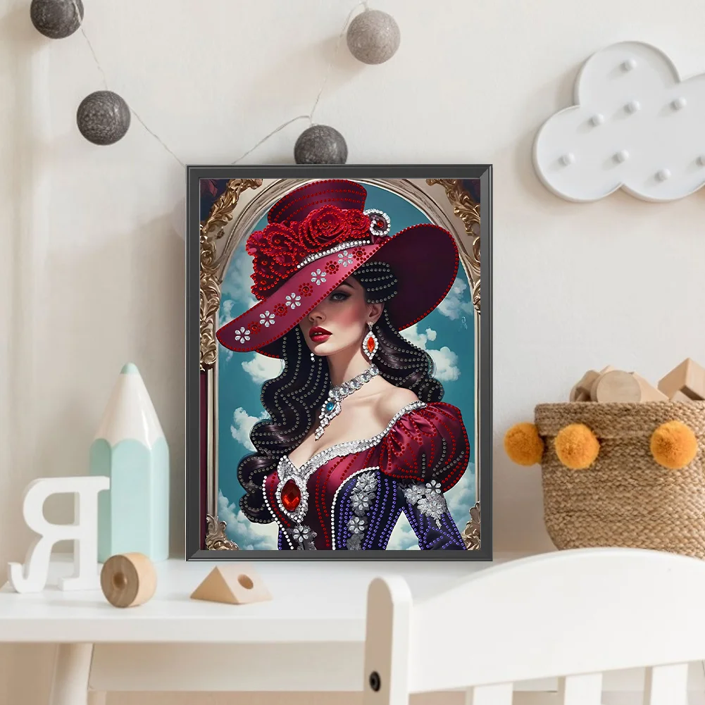 Diamond Painting - Partial Special Shaped Drill - Beauty(Canvas|30*30cm)