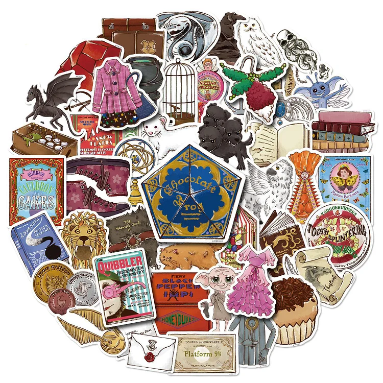 JOURNALSAY Harry Potter Journal Material Character Stickers Pack