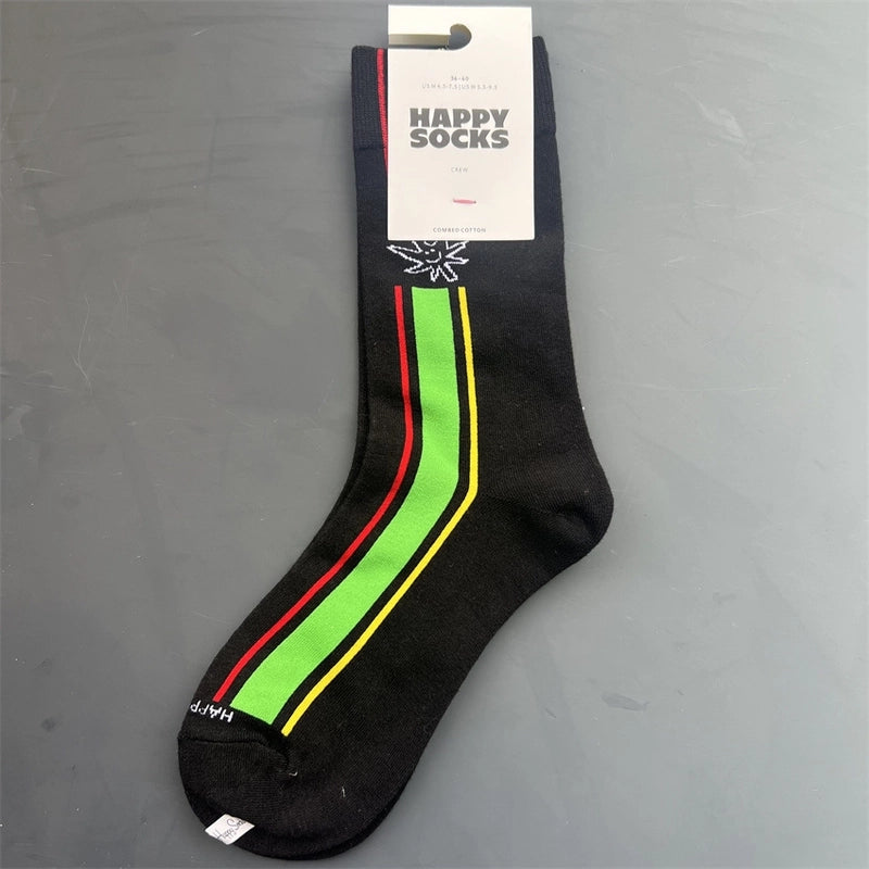 Women’s Vacation Minimalist Polka Dots Cotton Crew Socks A Pair