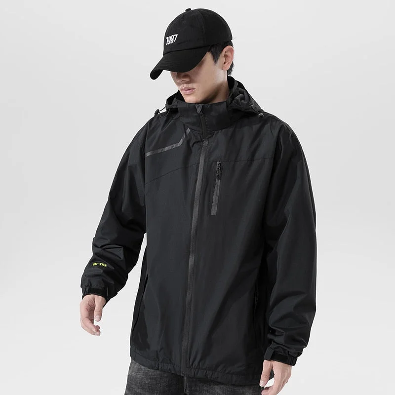 Aonga Men's Jacket New Outdoor Waterproof Windbreaker Jacket Detachable Hood Design L-6XL Warm And Windproof Men's Jacket Chaqueta