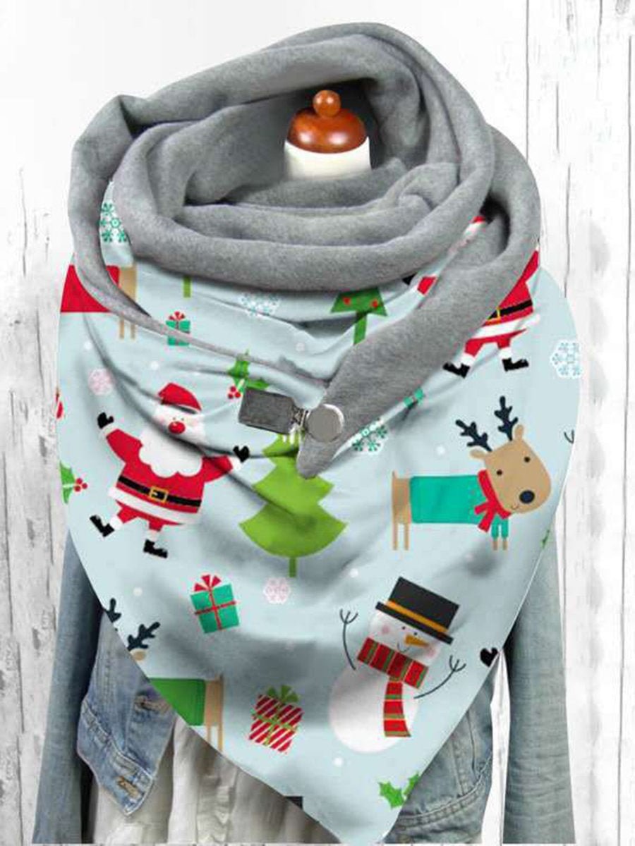 Casual Christmas Pattern Scarves And Shawls