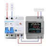 6IN1 DIN-Rail AC Volt Monitor Digital Active Power Factor Energy Meter 110V 220V