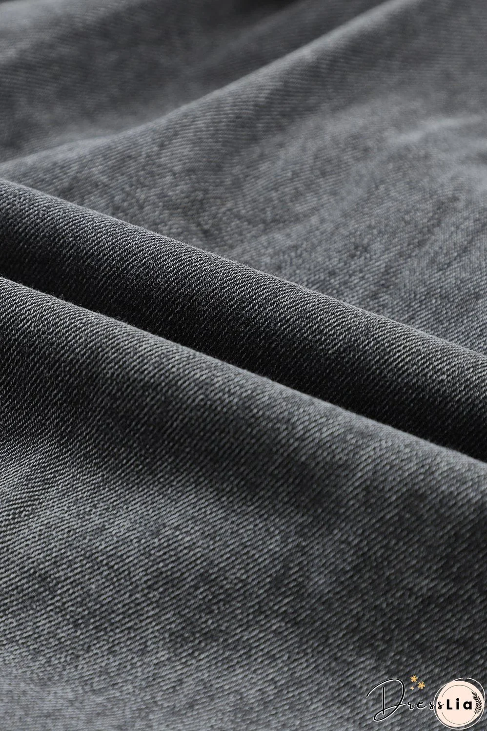 Denim Dress with Ruffles