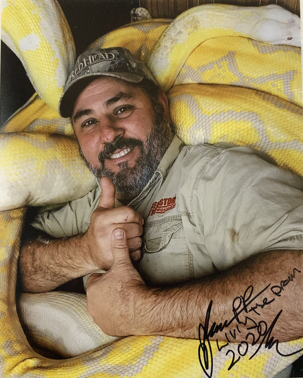 JAY BREWER HAND SIGNED 8x10 Photo Poster painting JAYPREHISTORICPETS REPTILE ZOO AUTO COA