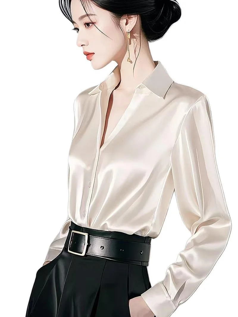 Athvotar Athvotar Year's Popular Beautiful Shirt Design Feels Light-Albage To Reduce The Age Of The Ocean White Densant Inside The Shirt Top Lady Spring