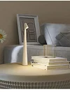 Elegance Portable Table Lamp, Rechargeable Led Table Lamp, 3 Levels Brightness Lamp for Desk, Touch Cordless Table Lamp for Bedroom, Desk, Office (White,13.2in)