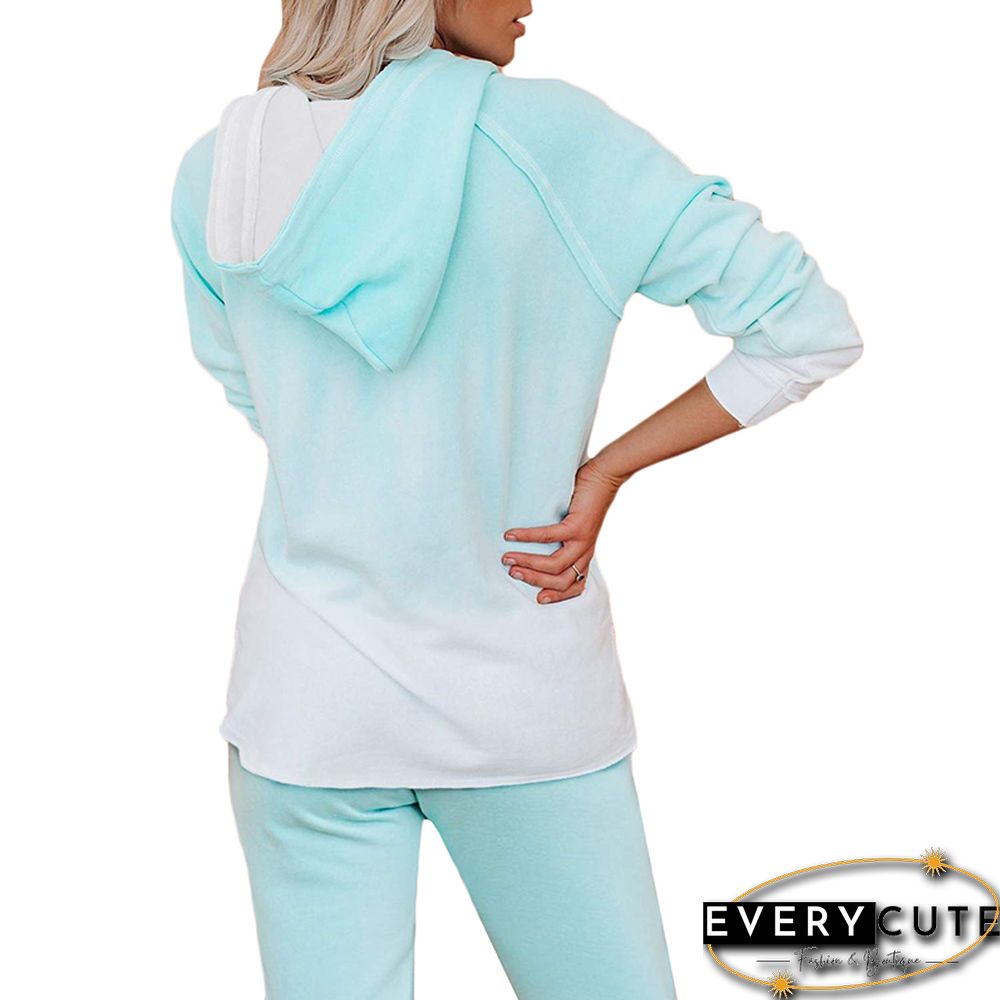 Aquamarine Tie Dye Long Sleeve Pajama Set