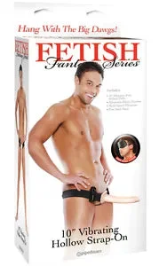 pornhint Pornhint FETISH FANTASY 10 INCH MALE HOLLOW STRAP ON VIBRATING PENIS EXTENSION DILDO