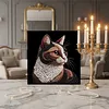 uk.everydayedeals DIY Pearl Painting With Frame - Handmade Self-Adhesive Pearls - Rich Cat(30*30cm)