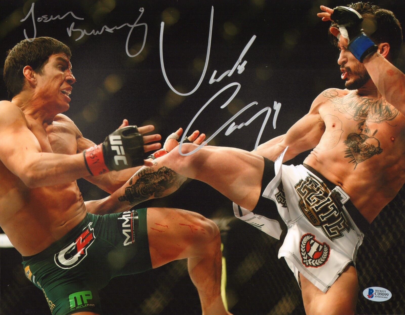 Ian McCall & Joseph Benavidez Signed UFC 156 11x14 Photo Poster painting BAS Beckett COA Picture