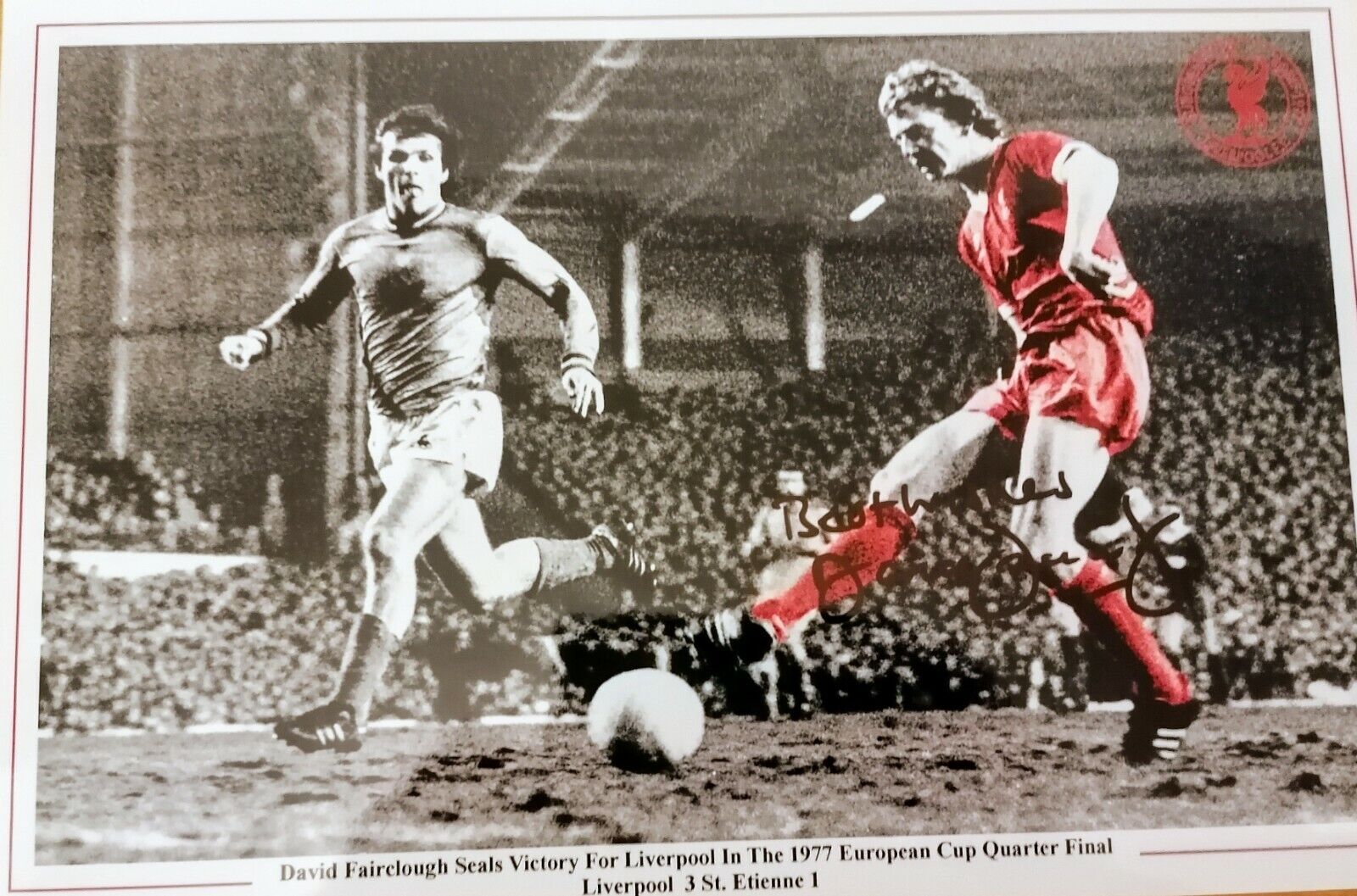 David Fairclough signed Colour 10 x 8 Liverpool Autographed Photo Poster painting from1970s