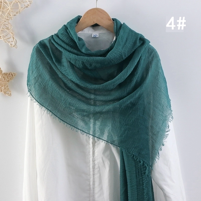 Women’s Elegant Basic Solid Color Cotton And Linen Scarf