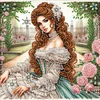 (Multi-Style)Literary Lady-Partial Special Shaped Diamond Painting 30*30CM