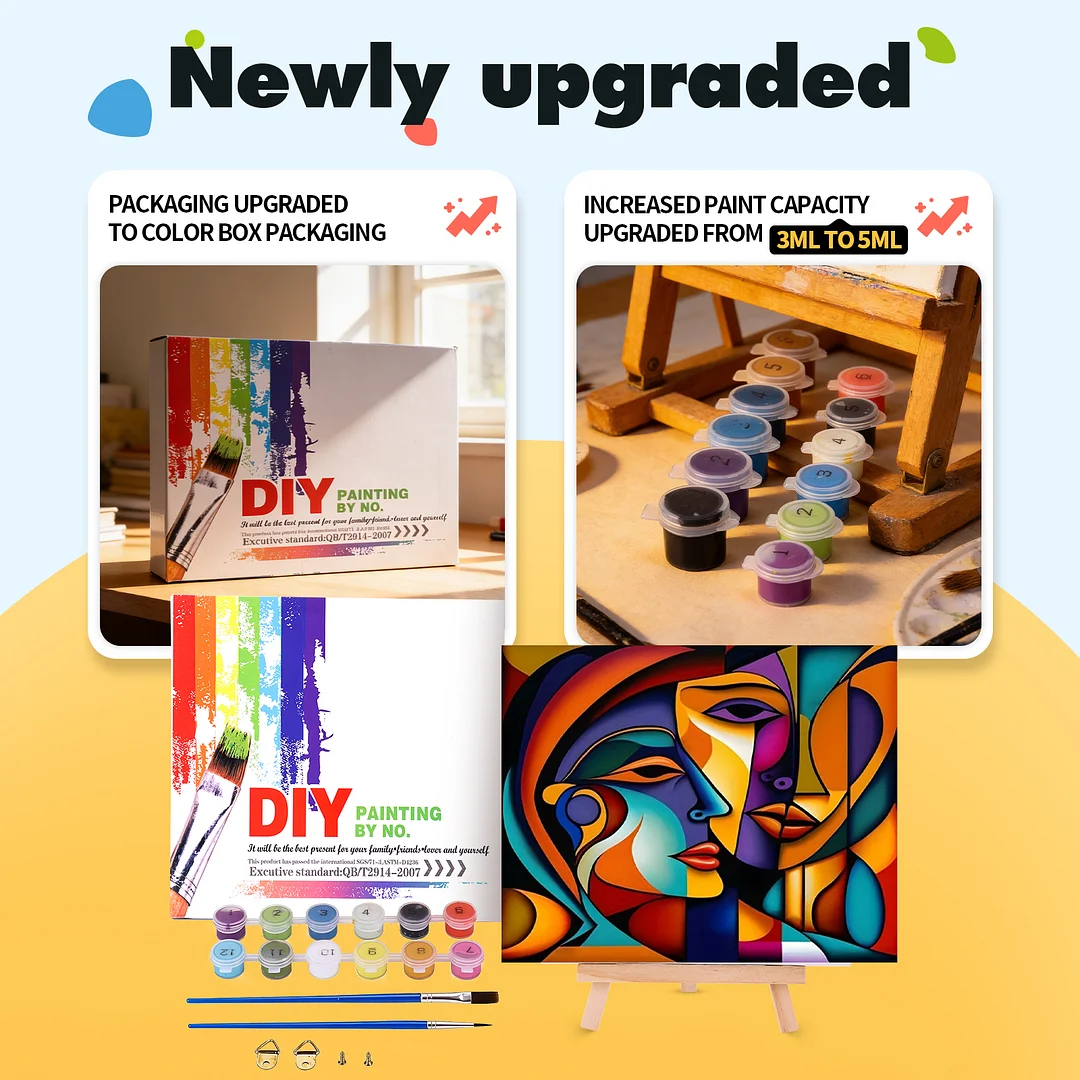 Abstract Figures DIY Paint By Numbers Kit on Canvas 40x50cm Without Frame Paint by Numbers Kits Drawing Paintwork for Beginners Adults Gift Home Wall Decor
