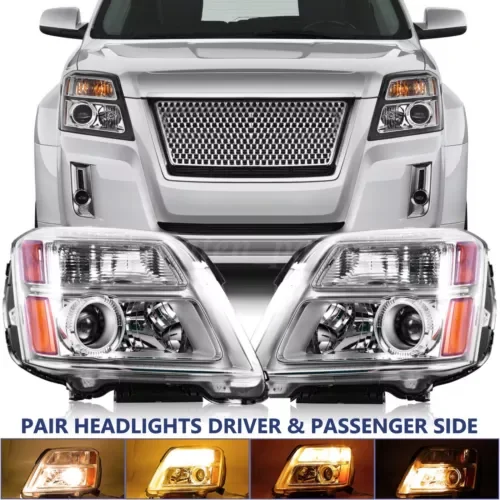 Dronehint For 2010-2015 GMC Terrain Headlights Assembly Pair Halogen Headlamps Left Right (For: GMC) Parts